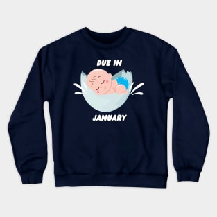 Due in January Mom to Be Gift Crewneck Sweatshirt